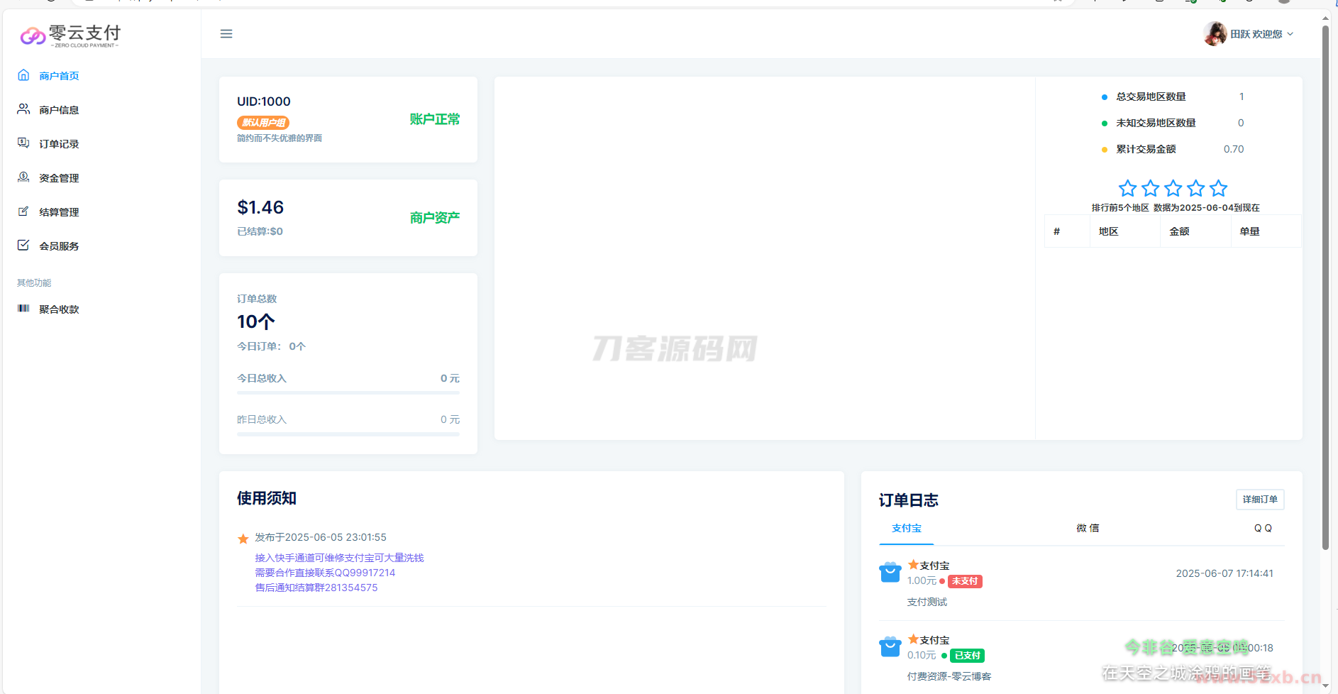 2025最新易支付模板源码 全开源 前台+用户中心+后台三合一