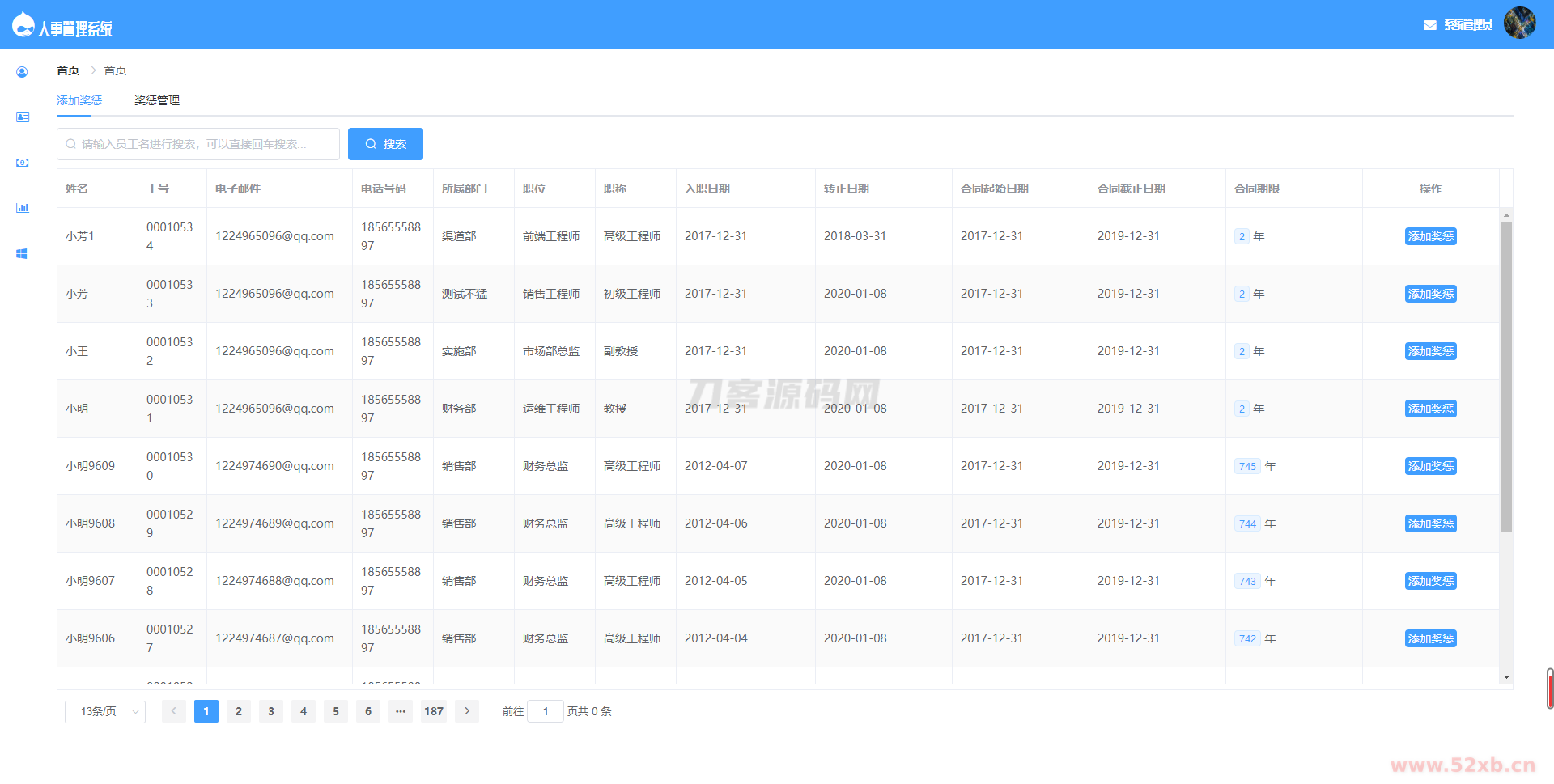 基于SpringBoot的人事管理系统源码