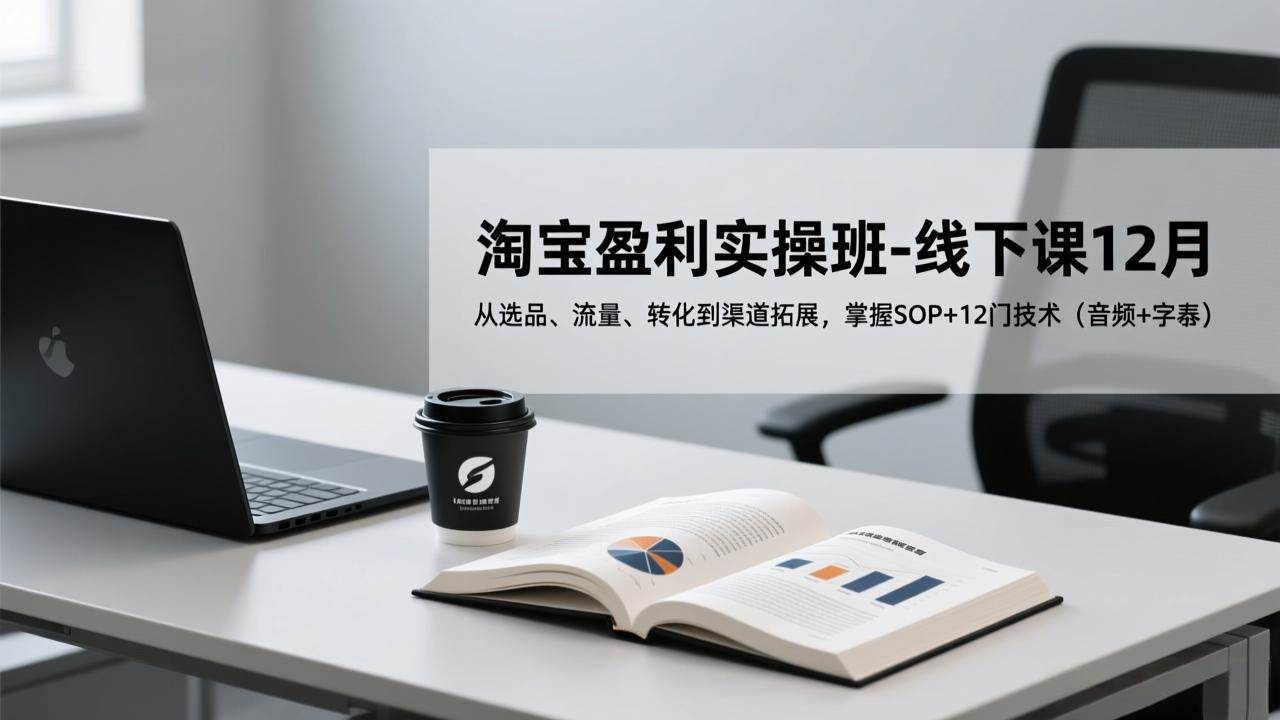 （17079期）淘宝盈利实操班-线下课12月，从选品、流量、转化到渠道拓展，掌握SOP+12门技术（音频+字幕）