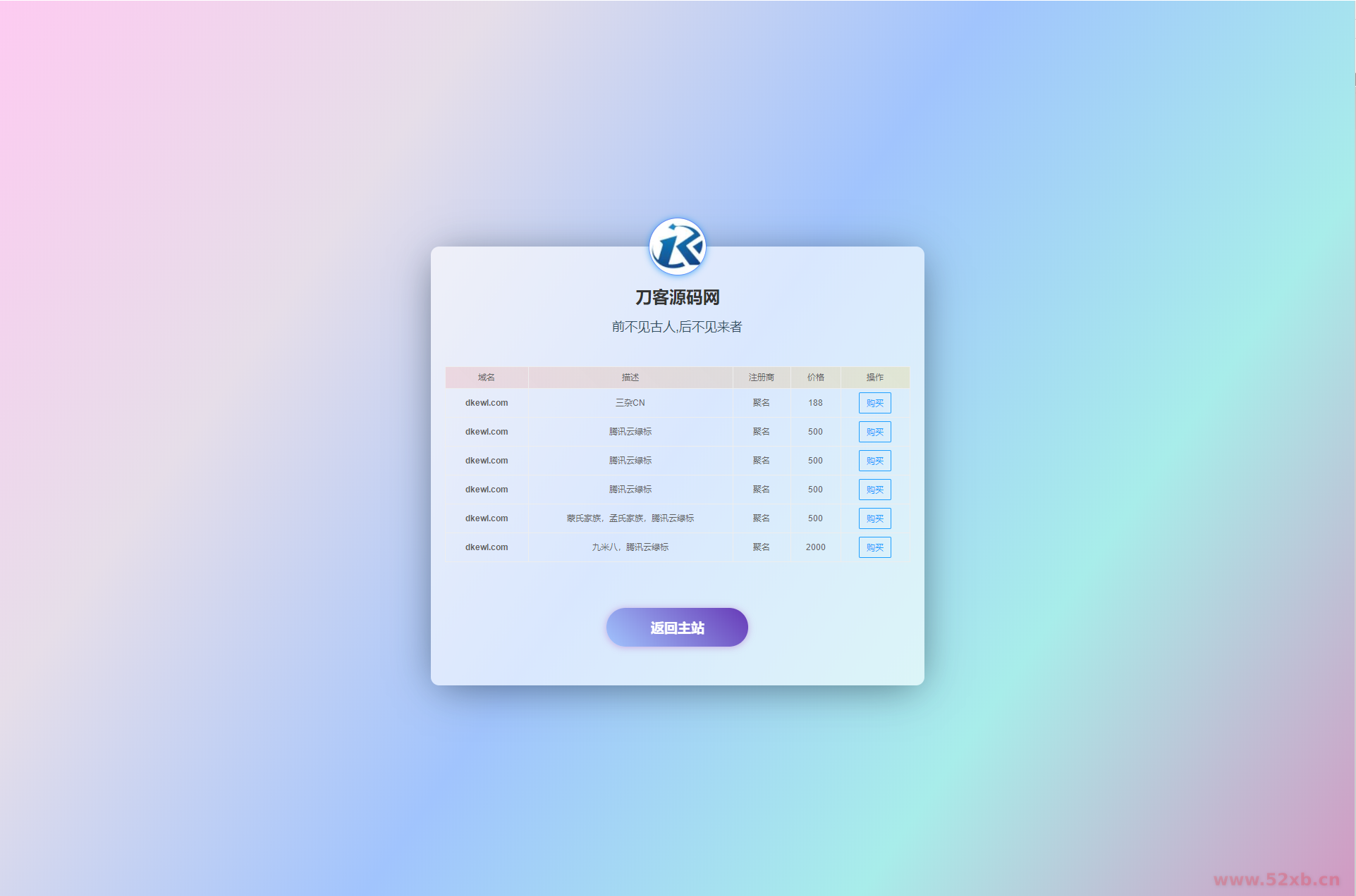 域名出售单页HTML模板PHP引导页源码