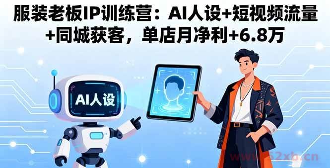 （16117期）服装老板IP训练营：AI人设+短视频流量+同城获客，单店月净利+6.8万