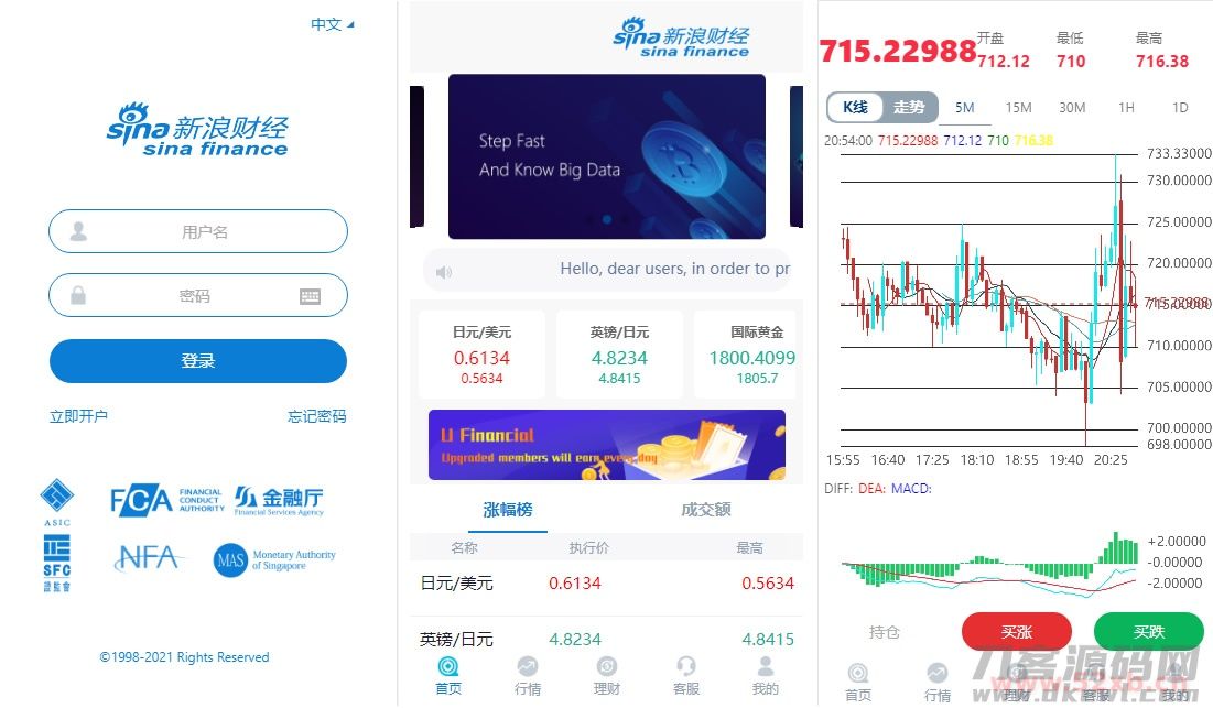 【完整版】K线全修复微盘带余额宝会员等级等_微盘源码