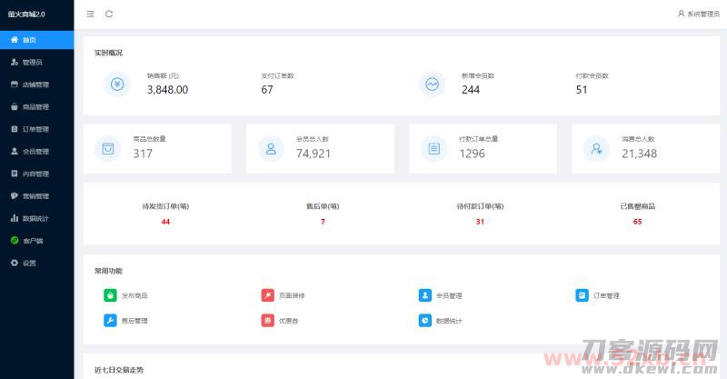 萤火商城 V2.0免费开源版源码