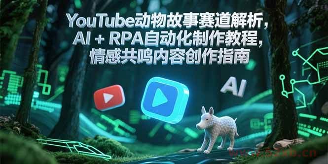 （15174期）YouTube动物故事赛道解析，AI+RPA自动化制作教程，情感共鸣内容创作指南