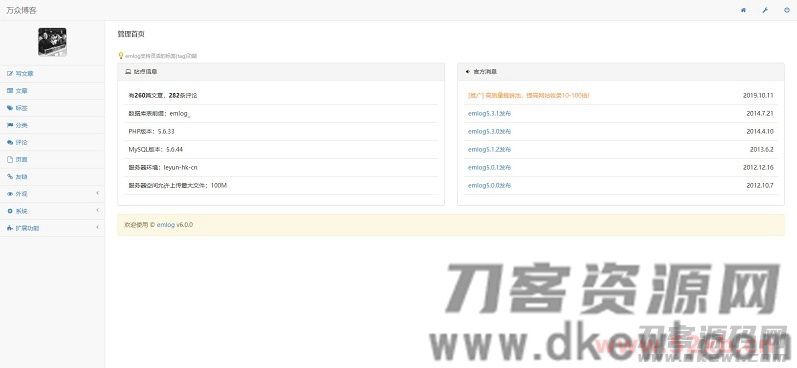 emlog个人博客论坛资源分享网整站源码 附带200多条数据插图
