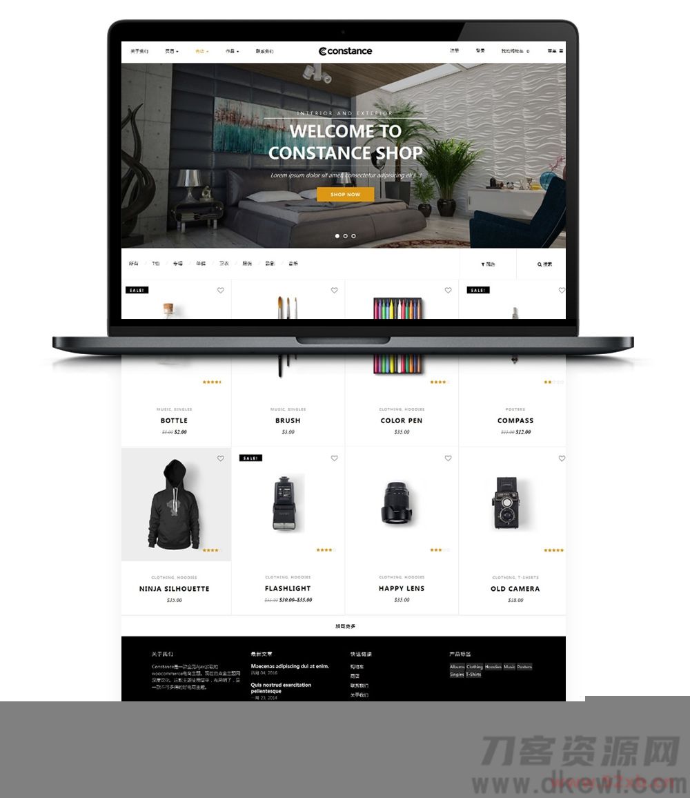 【WP主题】wordpress中文版商城主题Constance汉化版 / 英文版商城主题[双语主题]插图