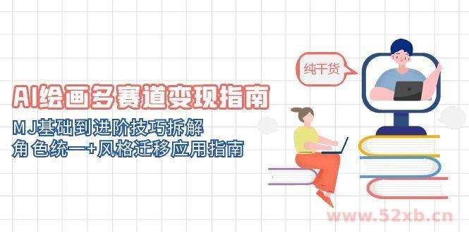 （14797期）AI绘画多赛道变现指南：MJ基础到进阶技巧拆解，角色统一+风格迁移应用指南