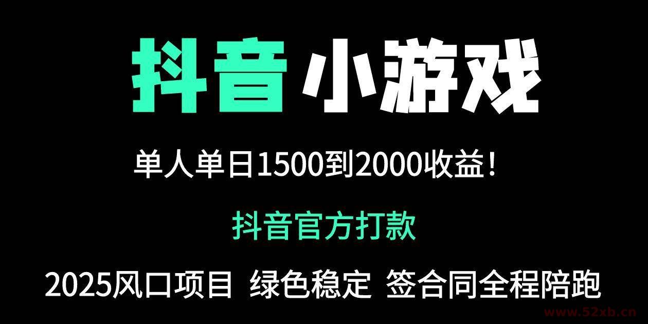 （14527期）抖音官方小游戏2025全网最新玩法，暴利赚钱项目，单机日入2000+，绝不…