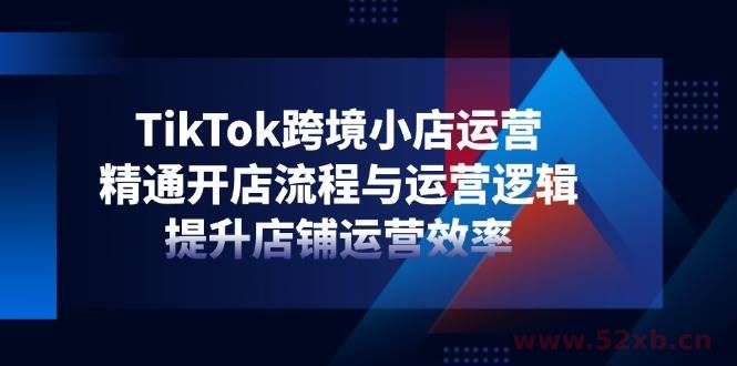 （14369期）TikTok跨境小店运营，精通开店流程与运营逻辑，提升店铺运营效率