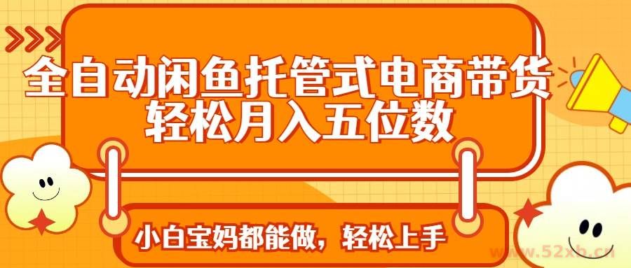 （14132期）全自动闲鱼托管式电商带货 轻松实现月入五位数