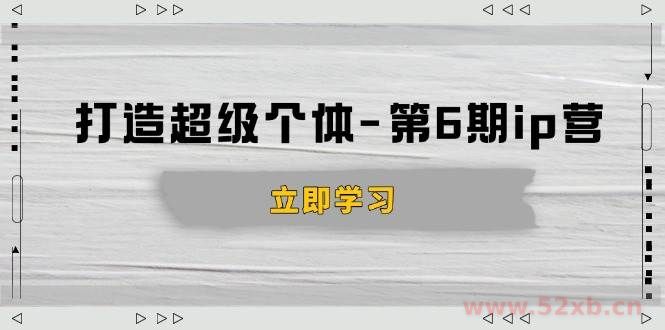 （14015期）打造 超级个体-第6期ip营：商业认知,产品设计,成交演练,解决知识变现难题