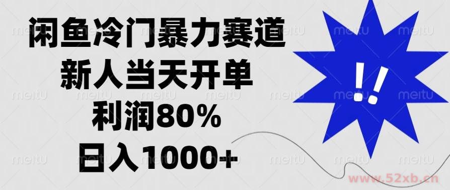 （13660期）闲鱼冷门暴力赛道，新人当天开单，利润80%，日入1000+