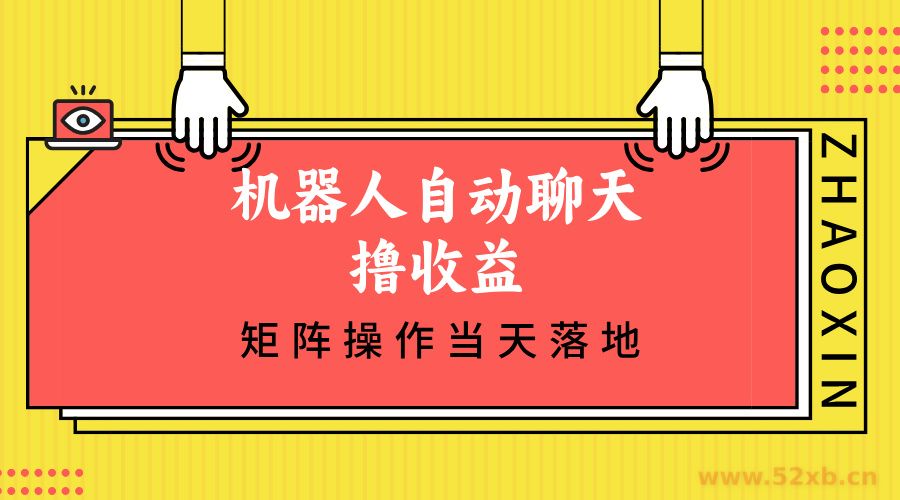 （12908期）机器人自动聊天撸收益，单机日入500+矩阵操作当天落地