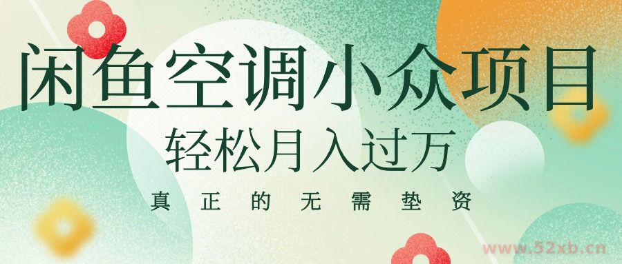 （10525期）闲鱼卖空调小众项目 轻松月入过万 真正的无需垫资金